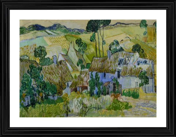 Farms_Near_Auvers_1890,_A_Painting_by_Van_Gogh,_Framed,_Wall_Decor,_Multicolor