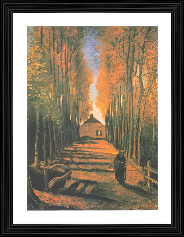 Avenue_of_Poplars_in_Autumn_1884,_A_Painting_by_Van_Gogh,_Framed,_Wall_Decor,_Multicolor