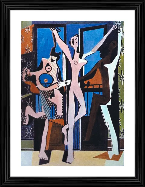 Multicolor,_Three_Dancers_1925,_A_Painting_by_Pablo_Picasso,_Framed,_Wall_Decor