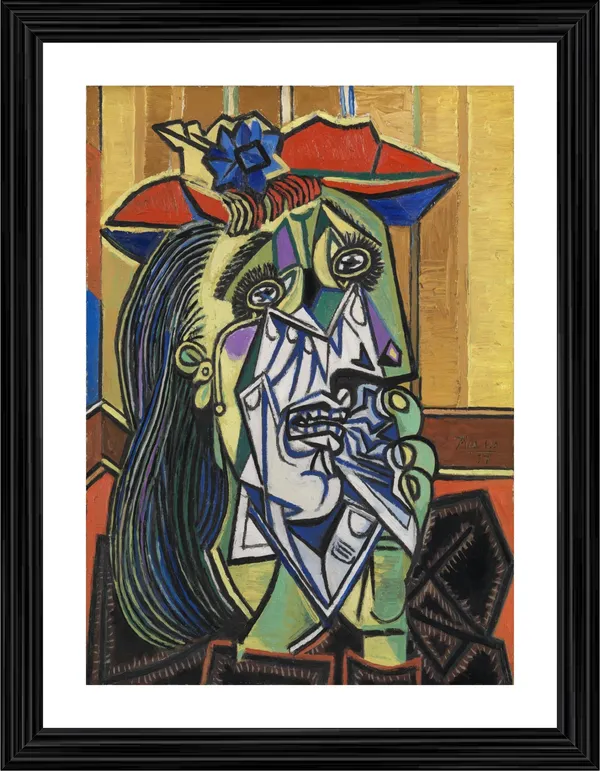 The_Weeping_Woman_1937,_A_Painting_by_Pablo_Picasso,_Framed,_Wall_Decor,_Multicolor