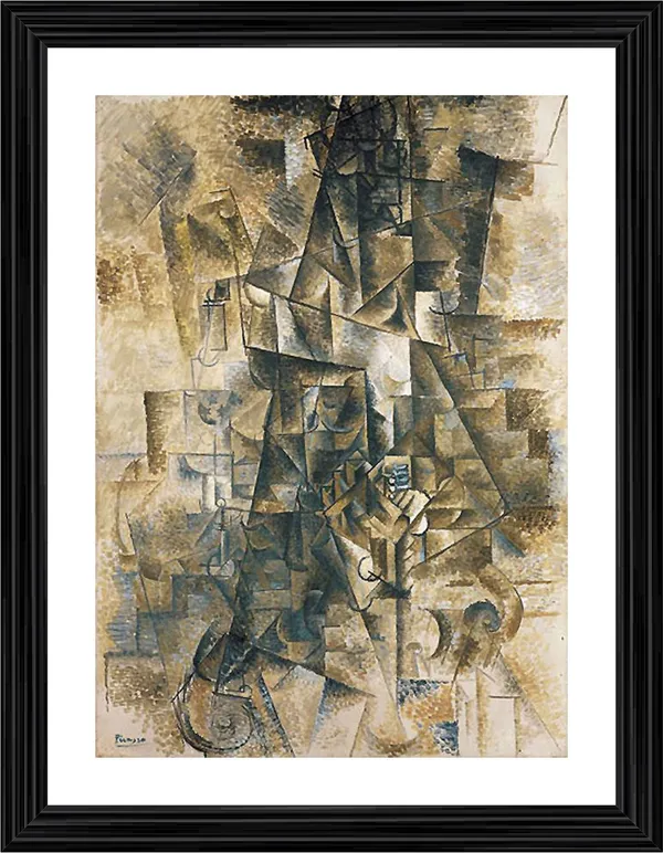 The_Piano_Accordionist_1911,_A_Painting_by_Pablo_Picasso,_Framed,_Wall_Decor,_Multicolor