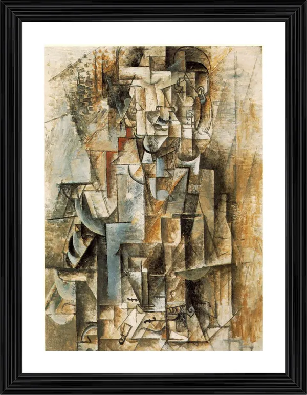 Man_with_A_Violin_1912,_A_Painting_by_Pablo_Picasso,_Framed,_Wall_Decor,_Multicolor