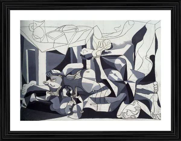 The_Charnel_House_1945,_A_Painting_by_Pablo_Picasso,_Framed,_Wall_Decor,_Multicolor
