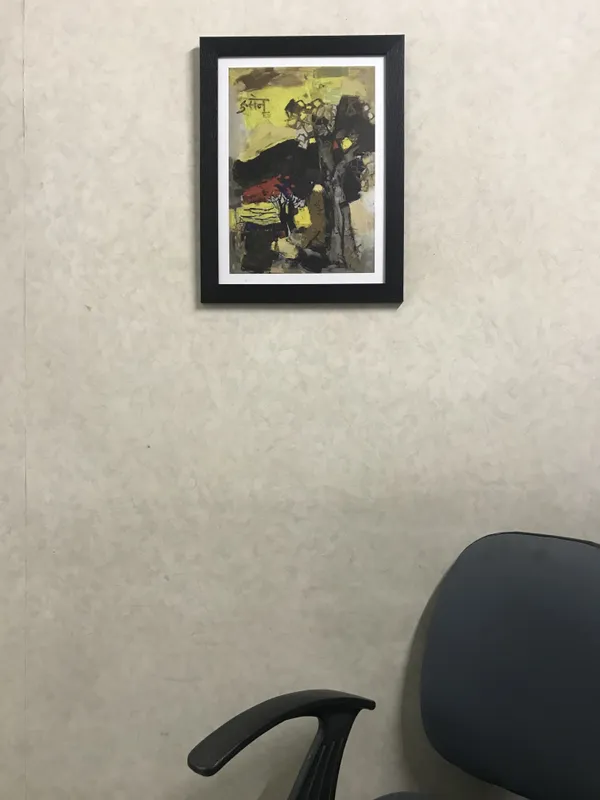 Black_Hill_(1964)-_M.F._Husain's_Painting,_Framed,_Wall_Decor,_Multicolor
