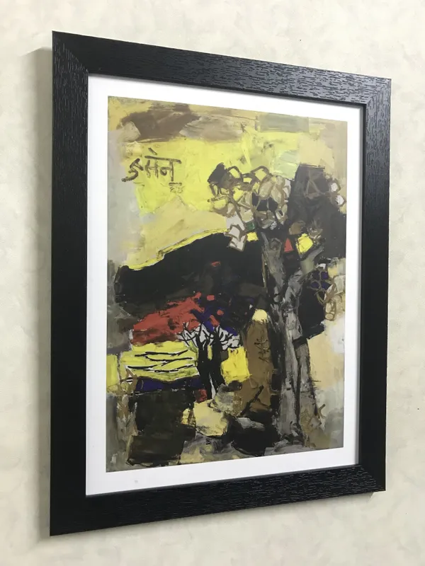 Black_Hill_(1964)-_M.F._Husain's_Painting,_Framed,_Wall_Decor,_Multicolor