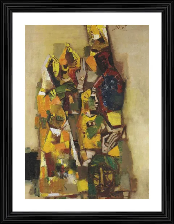 The_Lost_Princess_(1964)-_M.F._Husain's_Painting,_Framed,_Wall_Decor,_Multicolor