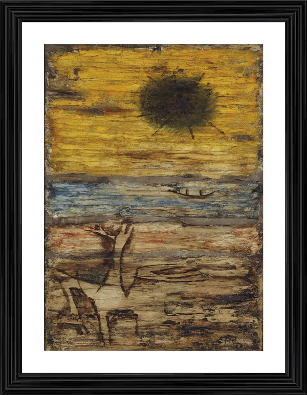 Wasteland_(1963)-_M.F._Husain's_Painting,_Framed,_Wall_Decor,_Multicolor