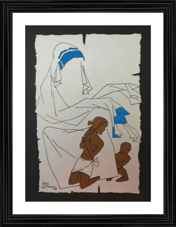 Mother_Teresa-_Angel_for_Homeless-_M.F._Husain's_Painting,_Framed,_Wall_Decor,_Multicolor