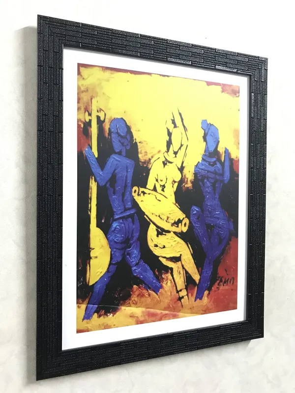 Dancers-_M.F._Husain's_Painting,_Framed,_Wall_Decor,_Multicolor