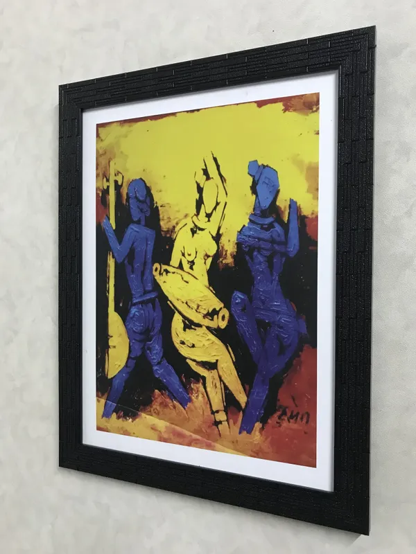 Dancers-_M.F._Husain's_Painting,_Framed,_Wall_Decor,_Multicolor
