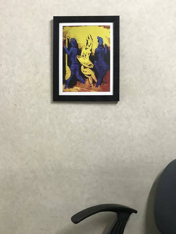 Dancers-_M.F._Husain's_Painting,_Framed,_Wall_Decor,_Multicolor