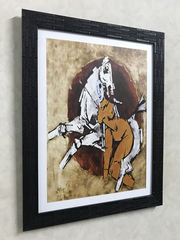 A_Queen's_Horse-_M.F._Husain's_Painting,_Framed,_Wall_Decor,_Multicolor