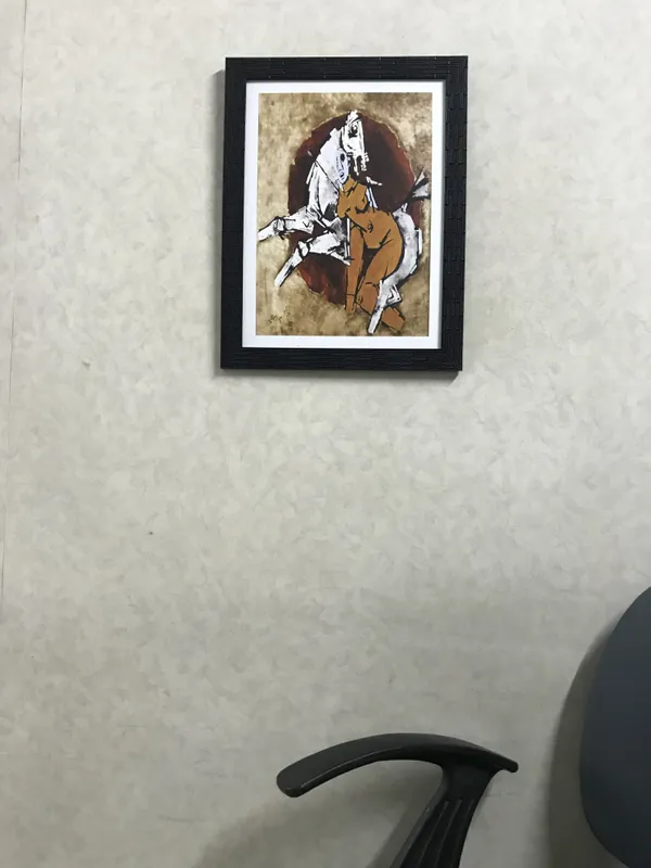 A_Queen's_Horse-_M.F._Husain's_Painting,_Framed,_Wall_Decor,_Multicolor