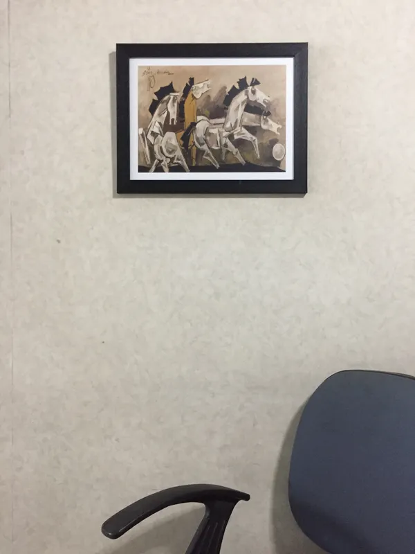 Four_Horses_-_M.F._Husain's_Painting,_Framed,_Wall_Decor,_Multicolor