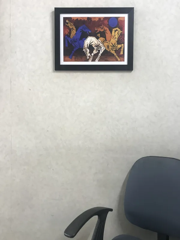 Five_Horses-_M.F._Husain's_Painting,_Framed,_Wall_Decor,_Multicolor
