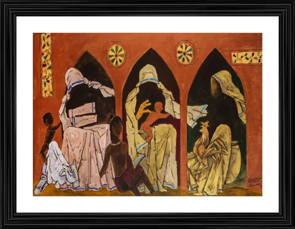 Mother_Teresa-_Goddess_of_Love-_M.F._Husain's_Painting,_Framed,_Wall_Decor,_Multicolor