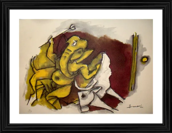 Ganesha's_Tandaw-_M.F._Husain's_Painting,_Framed,_Wall_Decor,_Multicolor