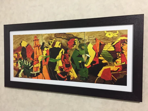 3_Dynasties_(India_Series_Paintings)-_M.F._Husain's_Painting,_Framed,_Wall_Decor,_Multicolor