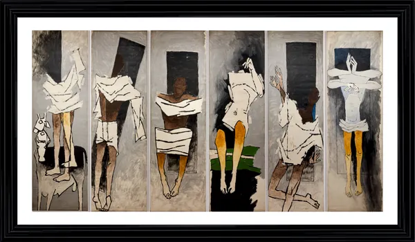 Mahatma's_Story_(India_Series_Paintings)-_M.F._Husain's_Painting,_Framed,_Wall_Decor,_Multicolor