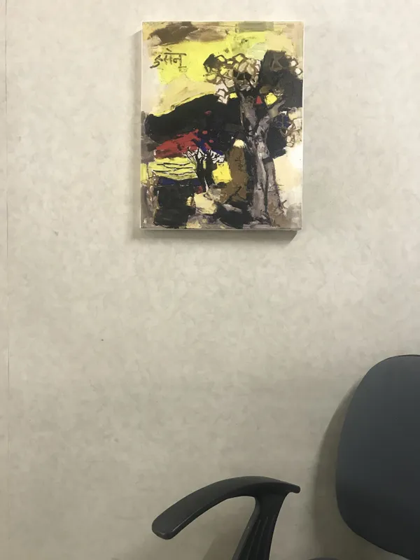 Black_Hill_(1964)-_M.F._Husain's_Painting,_Framed_Canvas,_Wall_Decor,_Multicolor
