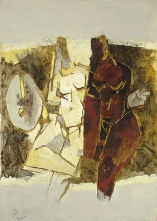 Kobra_(1968)-_M.F._Husain's_Painting,_Framed_Canvas,_Wall_Decor,_Multicolor