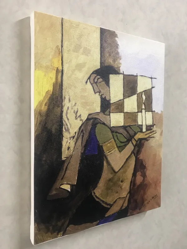 Lady_with_a_Candle-_M.F._Husain's_Painting,_Framed_Canvas,_Wall_Decor,_Multicolor