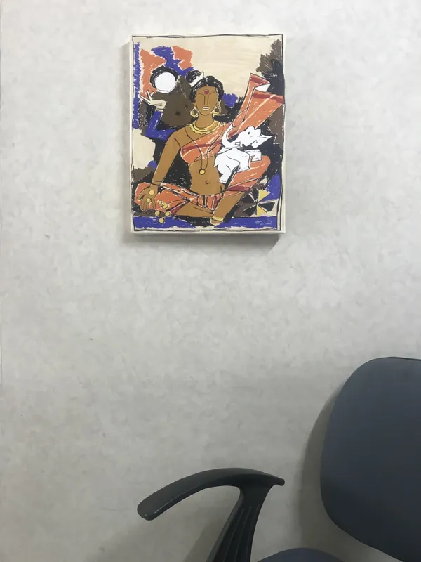 Lakshmi-_M.F._Husain's_Painting,_Framed_Canvas,_Wall_Decor,_Multicolor
