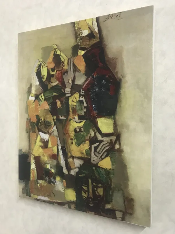 The_Lost_Princess_(1964)-_M.F._Husain's_Painting,_Framed_Canvas,_Wall_Decor,_Multicolor