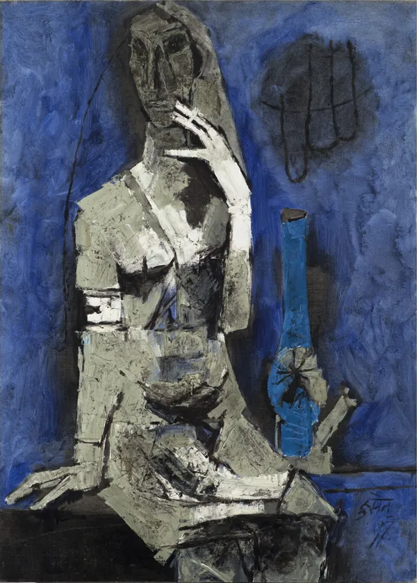 Virgin_Night-_M.F._Husain's_Painting,_Framed_Canvas,_Wall_Decor,_Multicolor