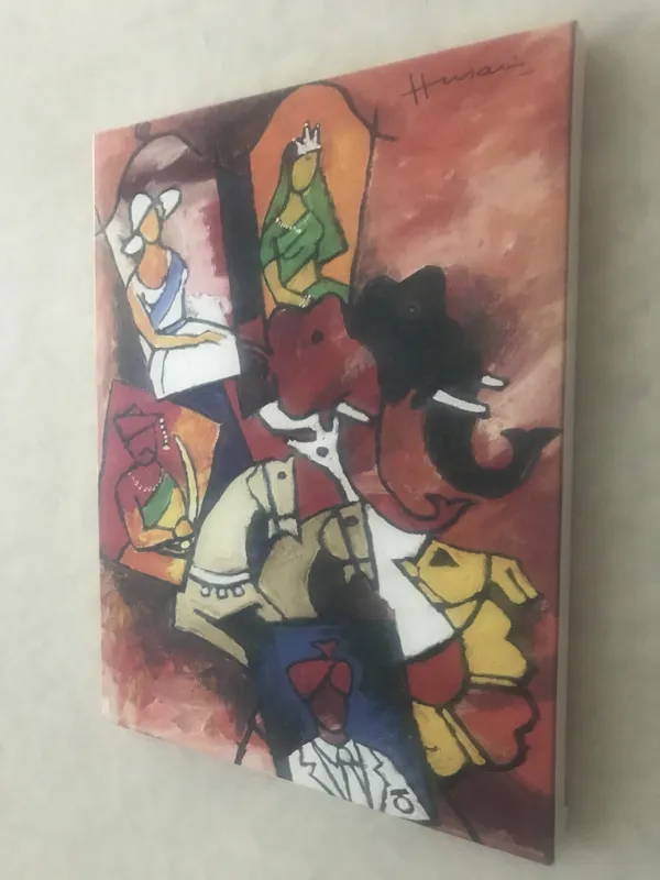 Royal_Procession-_M.F._Husain's_Painting,_Framed_Canvas,_Wall_Decor,_Multicolor