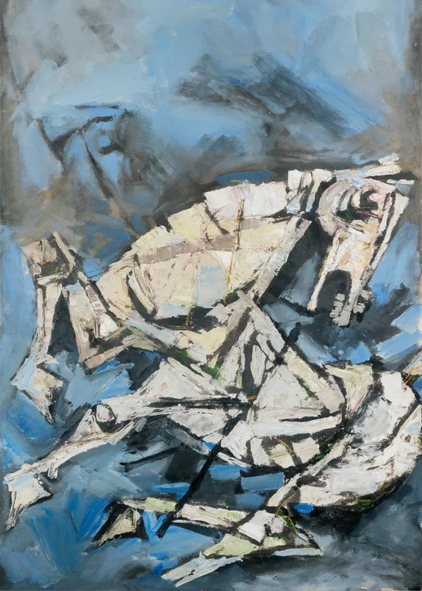 Horse's_Pain-_M.F._Husain's_Painting,_Framed_Canvas,_Wall_Decor,_Multicolor