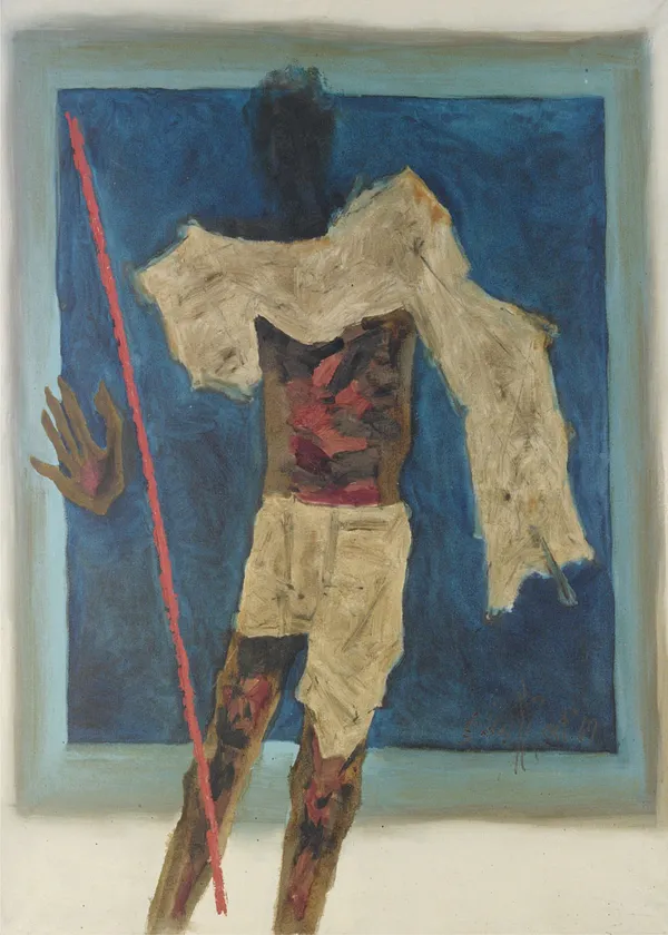 Mahatma-_M.F._Husain's_Painting,_Framed_Canvas,_Wall_Decor,_Multicolor