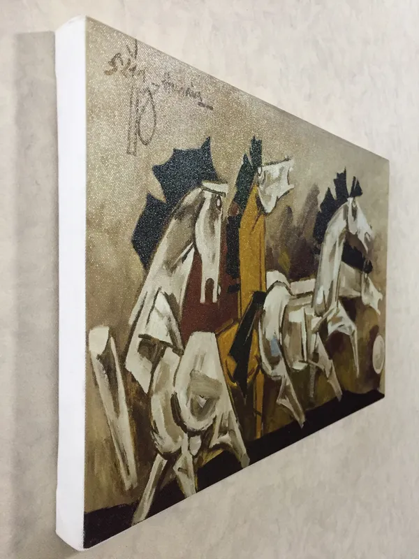 Four_Horses_-_M.F._Husain's_Painting,_Framed_Canvas,_Wall_Decor,_Multicolor