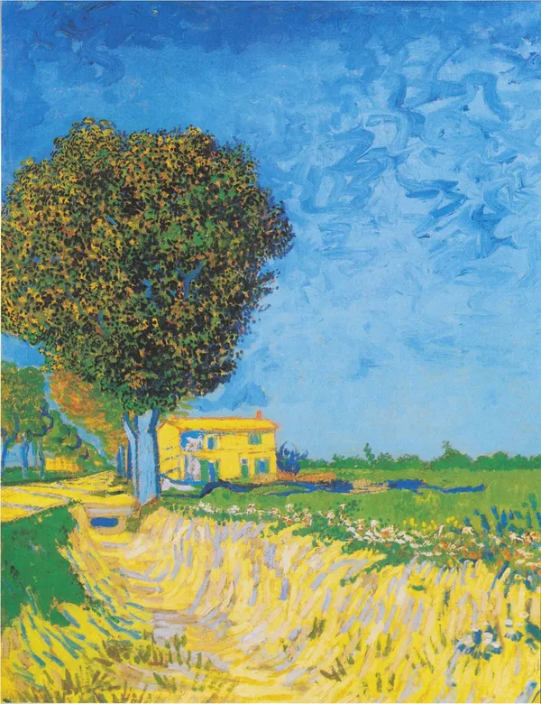 A_Lane_near_Arles_(1888),_A_Painting_by_Van_Gogh,_Unframed_Canvas_Print,_Multicolor