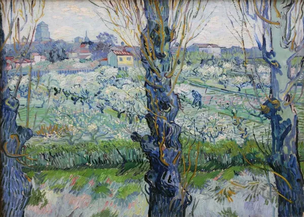 View_of_Arles,_Flowering_Orchards_(1889),_A_Painting_by_Van_Gogh,_Unframed_Canvas_Print,_Multicolor