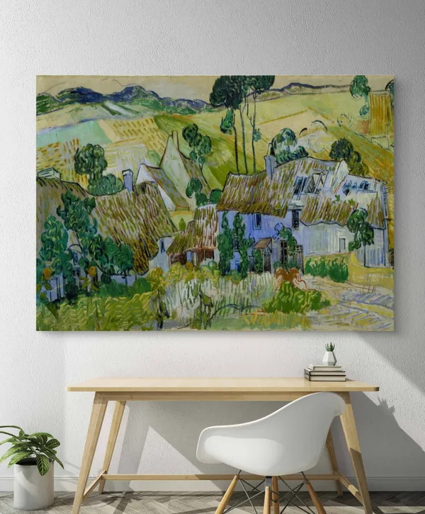 Farms_near_Auvers_(1890),_A_Painting_by_Van_Gogh,_Unframed_Canvas_Print,_Multicolor