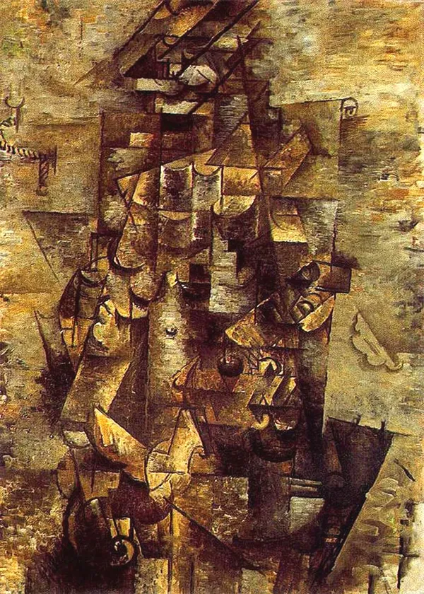 *Man_with_guitar*_(1911),_A_Painting_by_Picasso,_Unframed_Canvas_Print,_Multicolor