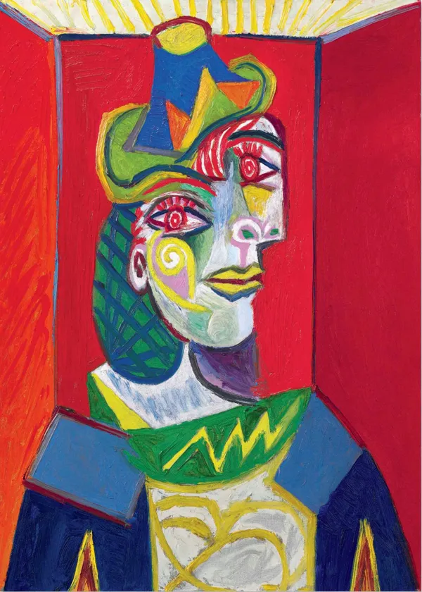 *Bust_of_a_Woman*_(1909),_A_Painting_by_Picasso,_Unframed_Canvas_Print,_Multicolor