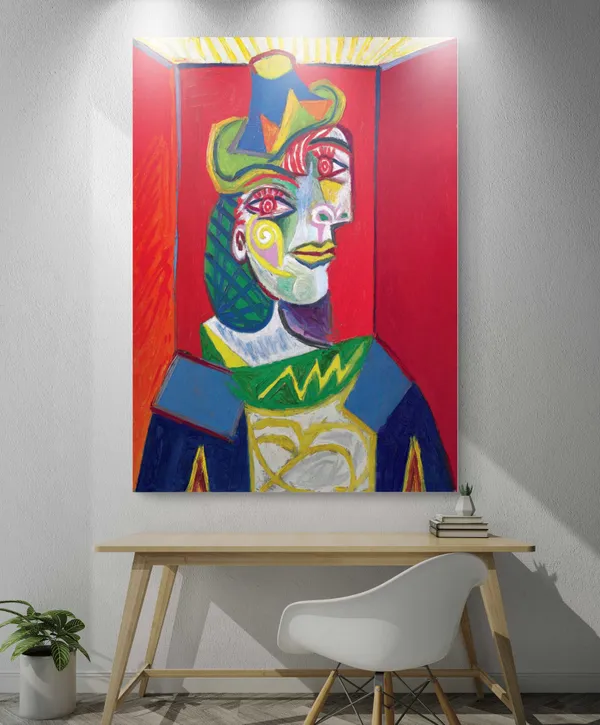 *Bust_of_a_Woman*_(1909),_A_Painting_by_Picasso,_Unframed_Canvas_Print,_Multicolor