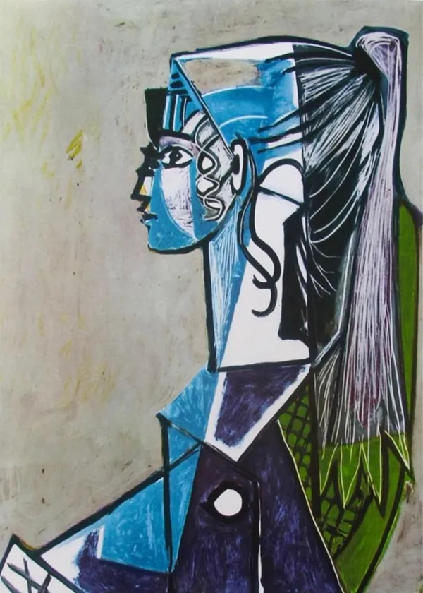 *Sylvette_(of_Jacqueline)*_(1954),_A_Painting_by_Picasso,_Unframed_Canvas_Print,_Multicolor