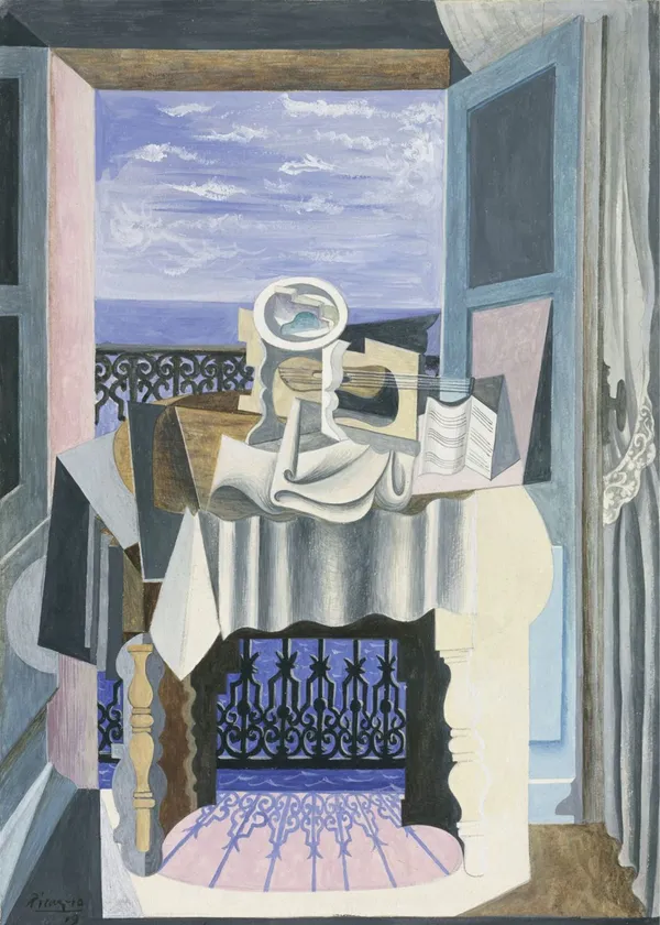 *Window_at_Saint-Raphael*_(1919),_A_Painting_by_Picasso,_Unframed_Canvas_Print,_Multicolor