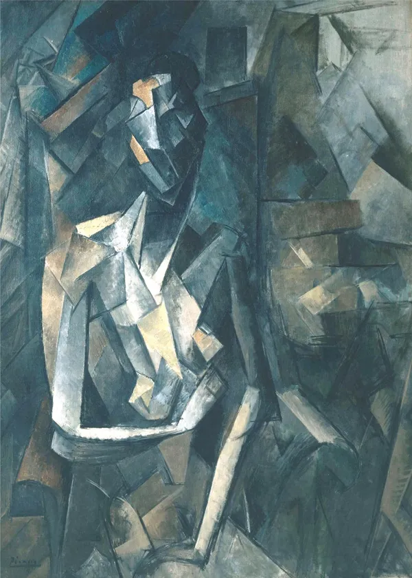 *Seated_woman*_(1923),_A_Painting_by_Picasso,_Unframed_Canvas_Print,_Multicolor