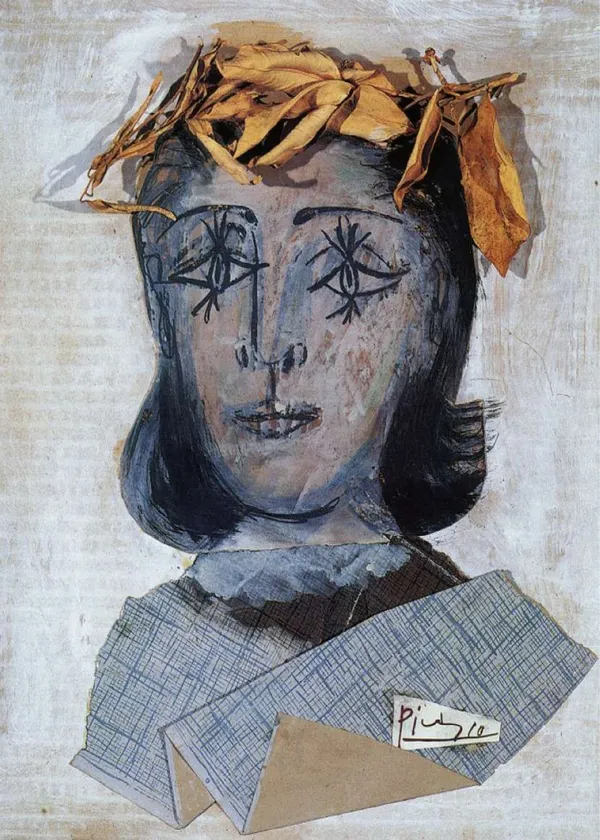 *Portrait_of_Dora_Maar*_(1941),_A_Painting_by_Picasso,_Unframed_Canvas_Print,_Multicolor