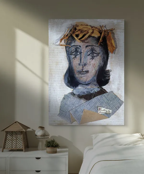 *Portrait_of_Dora_Maar*_(1941),_A_Painting_by_Picasso,_Unframed_Canvas_Print,_Multicolor
