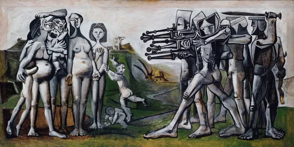 *Massacre_in_Korea*_(1951),_A_Painting_by_Picasso,_Unframed_Canvas_Print,_Multicolor