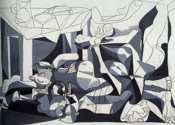 *The_Charnel_House*_(1945),_A_Painting_by_Picasso,_Unframed_Canvas_Print,_Multicolor