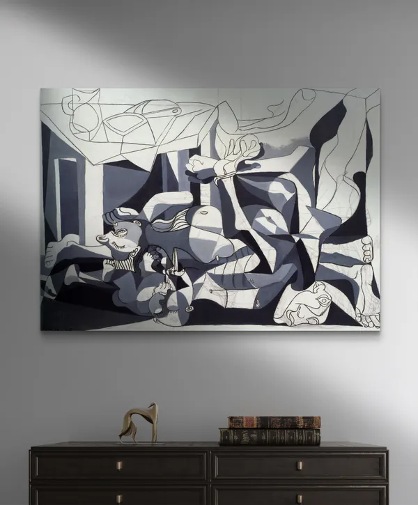 *The_Charnel_House*_(1945),_A_Painting_by_Picasso,_Unframed_Canvas_Print,_Multicolor