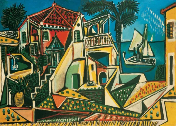 *Mediterranean_Landscape*_(1953),_A_Painting_by_Picasso,_Unframed_Canvas_Print,_Multicolor