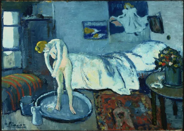 *The_Blue_Room*_(1901),_A_Painting_by_Picasso,_Unframed_Canvas_Print,_Multicolor
