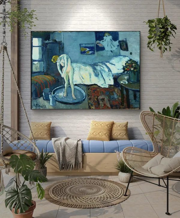 *The_Blue_Room*_(1901),_A_Painting_by_Picasso,_Unframed_Canvas_Print,_Multicolor